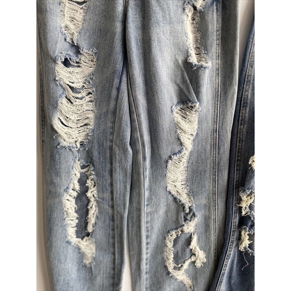 PACSUN Two Pairs of Ripped Baggy Jeans Stretch Button Fly Blue Size 22 NWOT - Picture 6 of 8